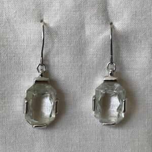 Large Swarovski Octagon Cut Crystal Stud Earrings
